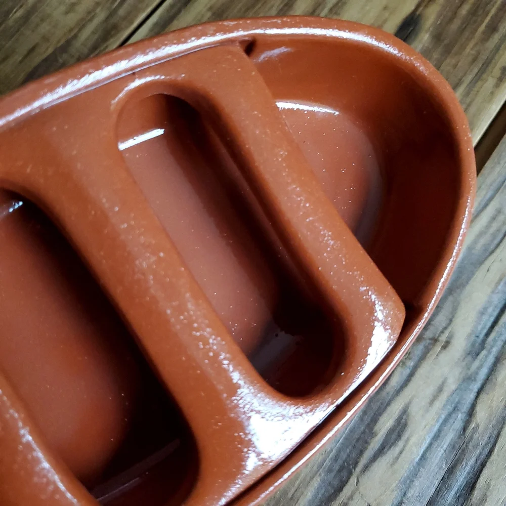 Portuguese Pottery Terracotta Clay Sausage Roaster